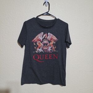 Queen Classic Rock Phoenix Crest Freddie Mercury T-Shirt Gray Men's Size Small